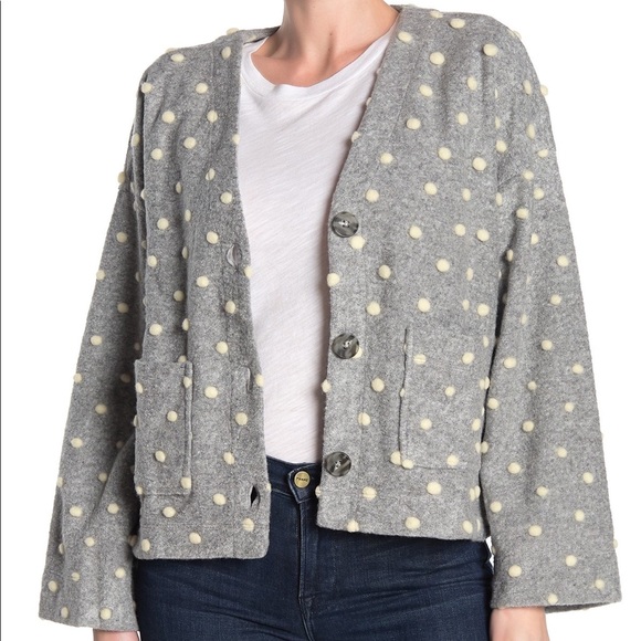 texture & thread boxy bobble cardigan